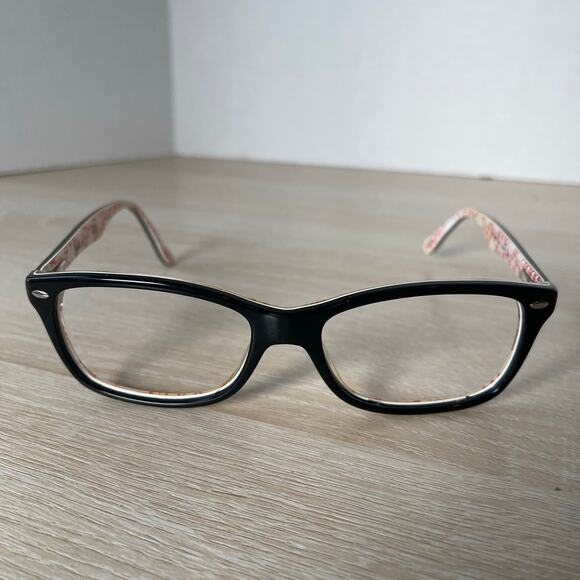 Ray-Ban RB5228 5014 Eyeglasses Black White and Red 55-17-140 Frames Only - Picture 2 of 9